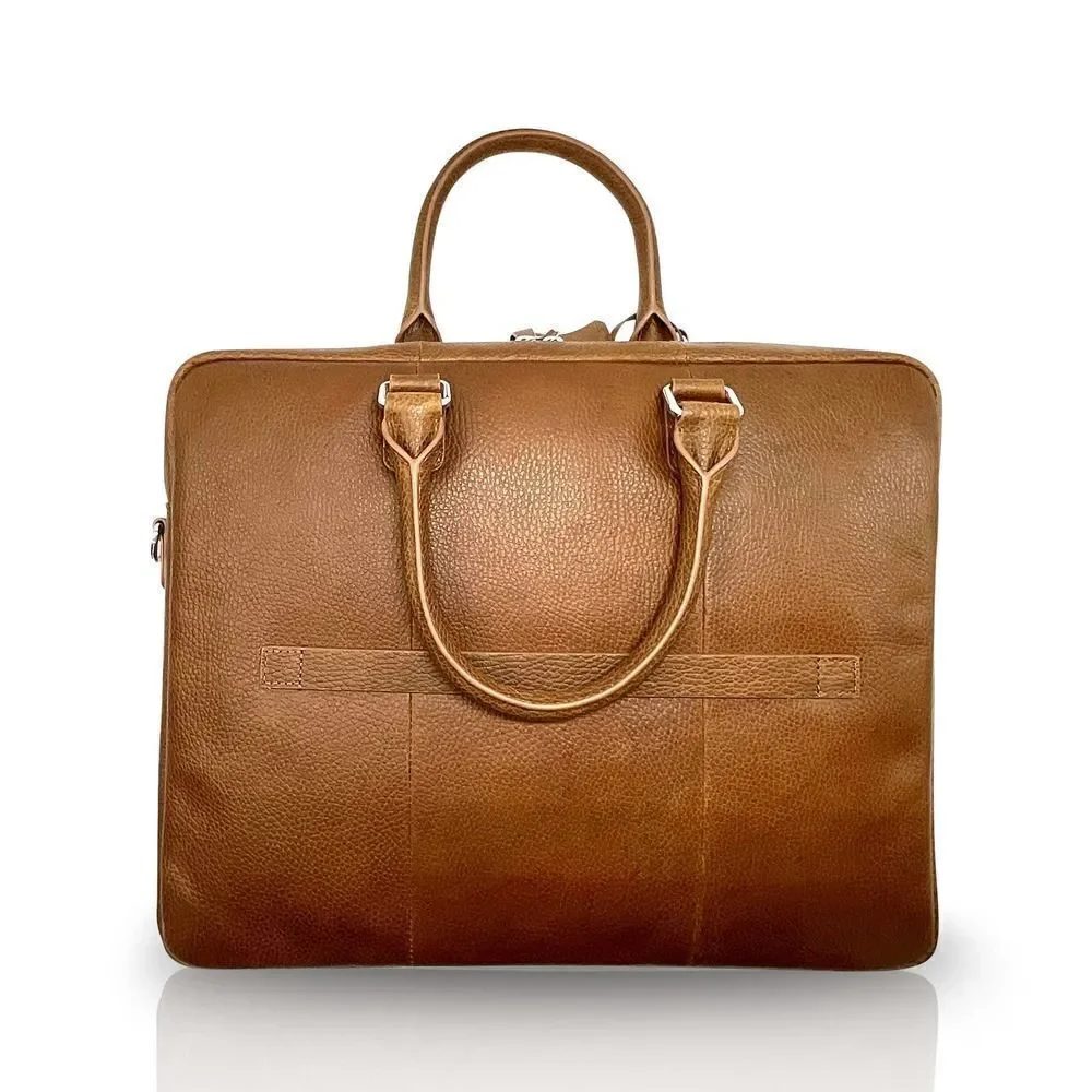 Adamonde Leather Laptop// Carry On Bag for Men and Women